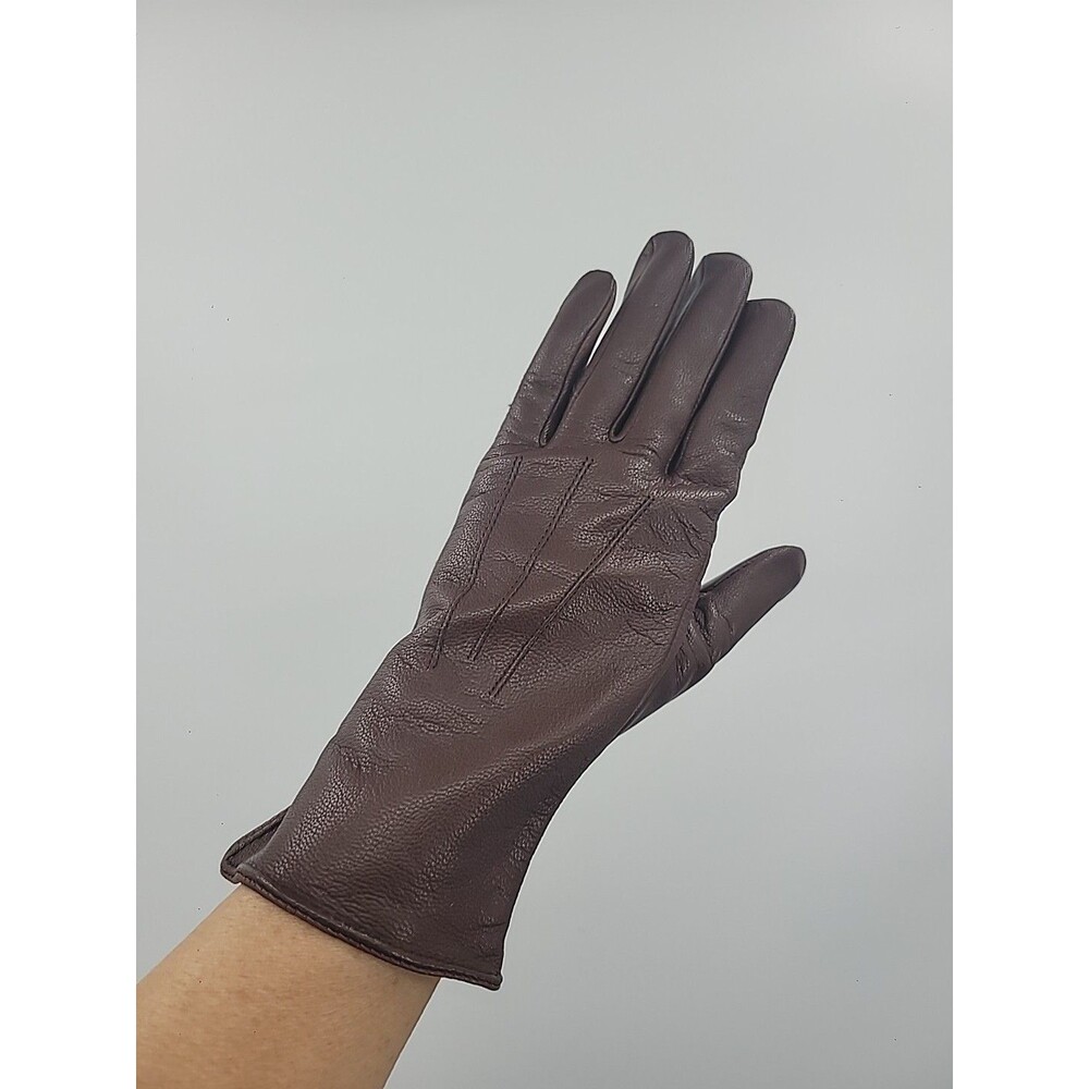 Vintage Brown Leather Ladies Gloves